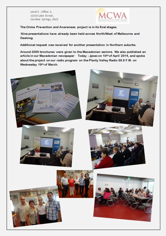 Ageing Communities Crime Prevention and Awareness