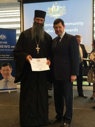 Australia Day Award for Abbot Gavril Galev