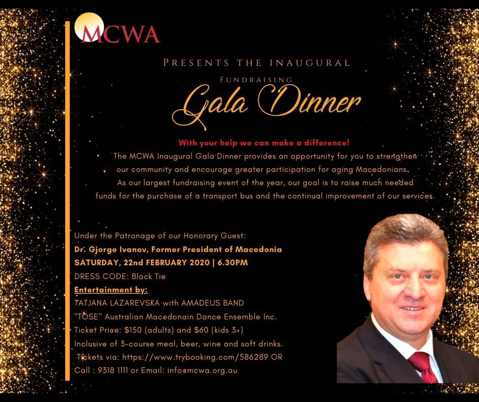 Mcwa Gala Dinner 2020 With Dr Gjorge Ivanov Former President